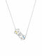 Floral Garden Enamel Chain Pendant - 925 Sterling Silver | Harsh Jewellers
