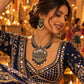 Model wearing Gajraj Hasli Necklace Set in 925 sterling silver | Harsh Jewellers
