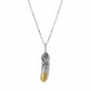 Golden Feather Pendant - 925 Sterling Silver | Harsh Jewellers