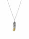 Golden Feather Pendant - 925 Sterling Silver | Harsh Jewellers