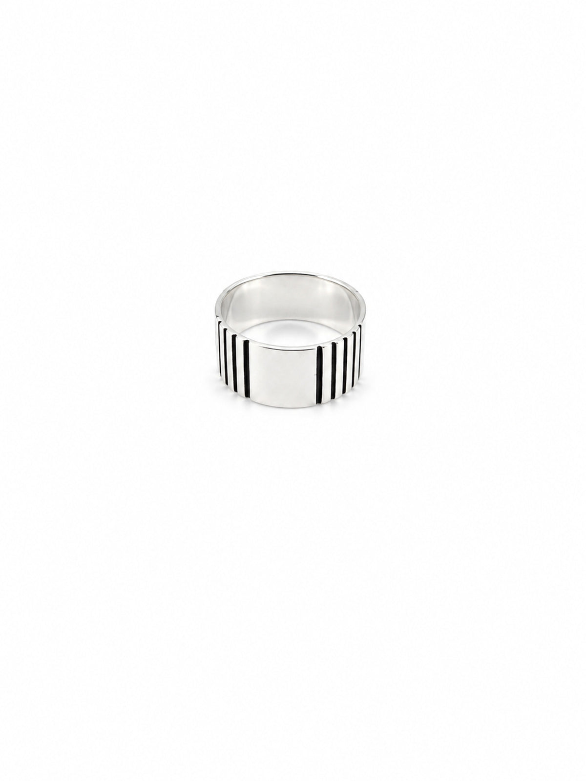 Grooved Bar Wide Band Ring | Harsh Jewellers