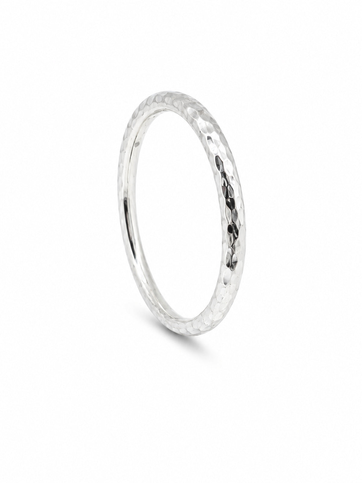 Hammered Silver Textured Bangle - sterling silver | Harsh Jewellers