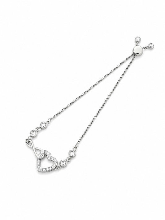 Heart Infinity Adjustable Bracelet -  | Harsh Jewellers