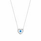 Heartfelt Evil Eye Chain Pendant - 925 Sterling Silver | Harsh Jewellers