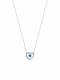 Heartfelt Evil Eye Chain Pendant - 925 Sterling Silver | Harsh Jewellers