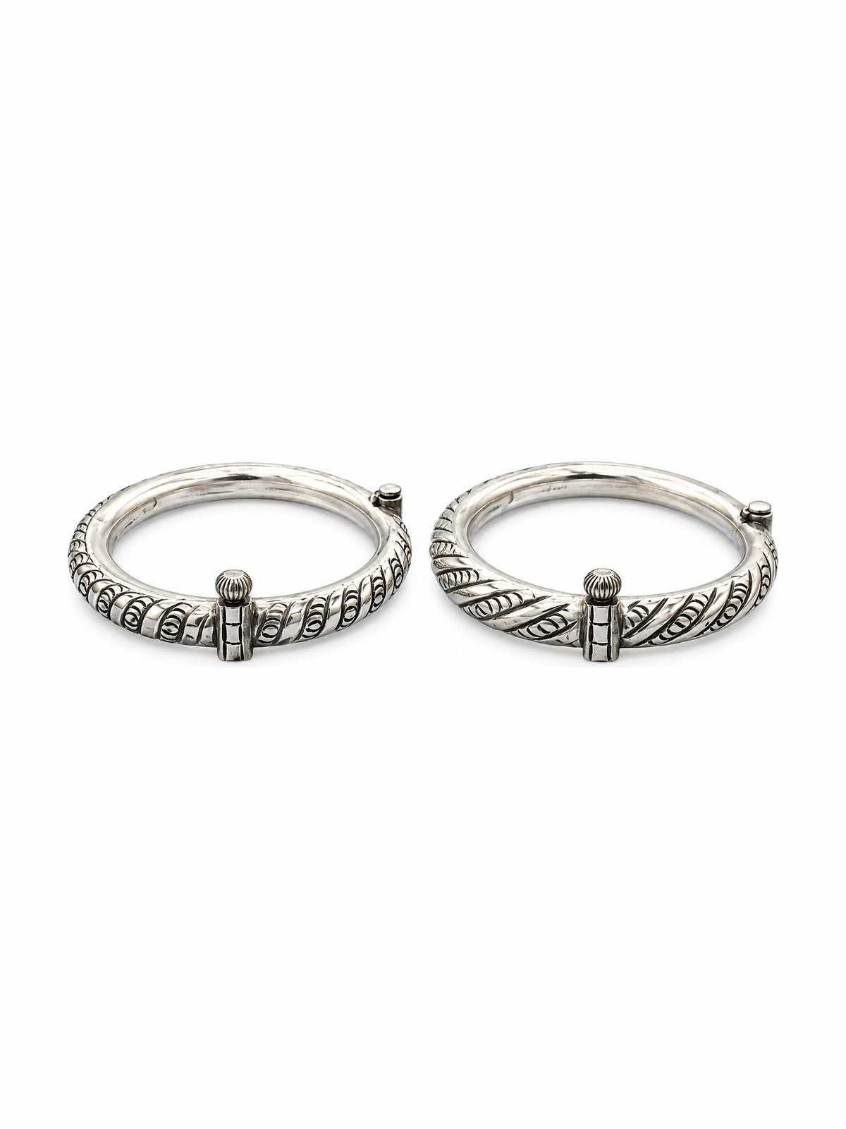 Helix Bangle Pair - 925 Sterling Silver | Harsh Jewellers