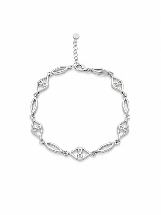 Infinity Link Silver Bracelet -  | Harsh Jewellers