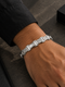 Luxe Geometric Link Bracelet - 925 Sterling Silver | Harsh Jewellers
