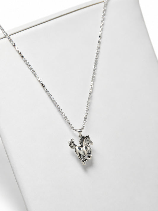 Majestic Horse Pendant - 925 Sterling Silver | Harsh Jewellers
