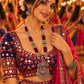Model wearing Mayura Crest Beaded Necklace in 925 sterling silver | Harsh Jewellers