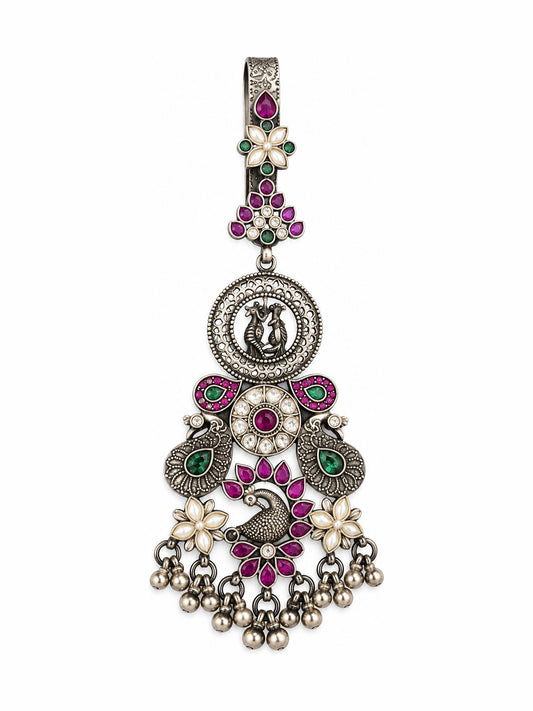Mayura Grand Pendant - 925 Sterling Silver | Harsh Jewellers
