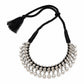 Noir Bead Drop Choker - 925 Sterling Silver | Harsh Jewellers