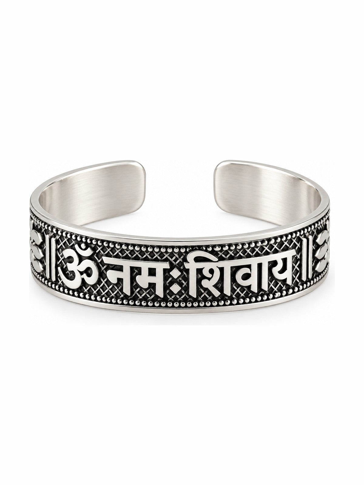 Om Namah Shivaya Band Ring - 925 Sterling Silver | Harsh Jewellers