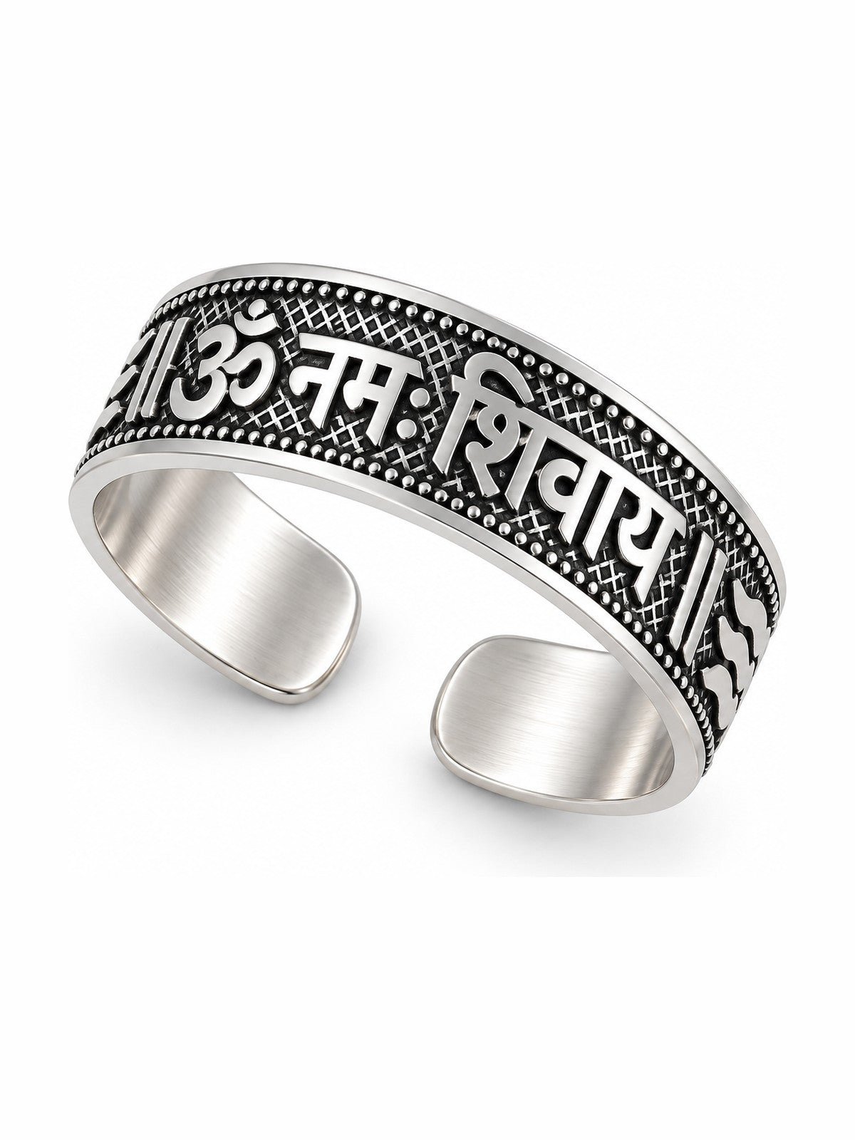 Om Namah Shivaya Band Ring - 925 Sterling Silver | Harsh Jewellers