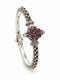 Orchid Cluster Bangle - 925 Sterling Silver | Harsh Jewellers