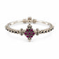 Orchid Cluster Bangle - 925 Sterling Silver | Harsh Jewellers