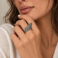 Oxidized Feather Statement Ring - UK 4 | Harsh Jewellers