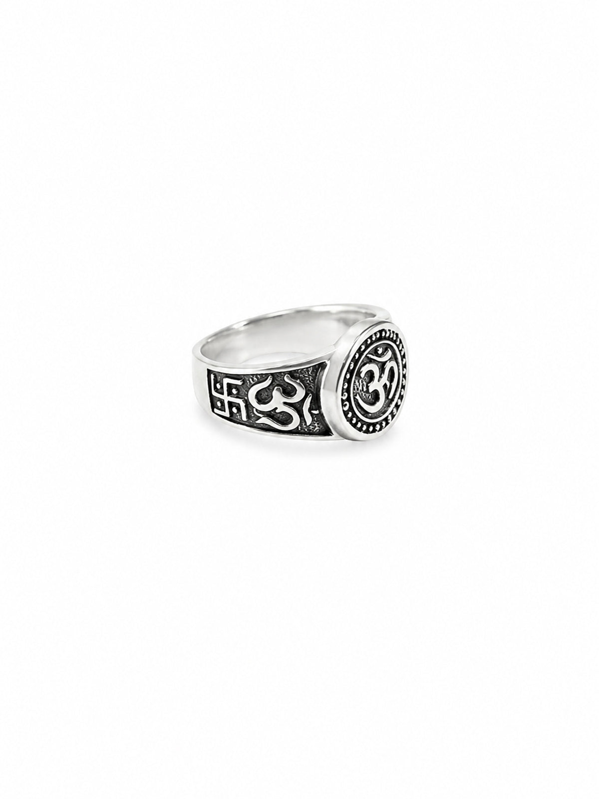 Oxidized Om Signet Ring | Harsh Jewellers