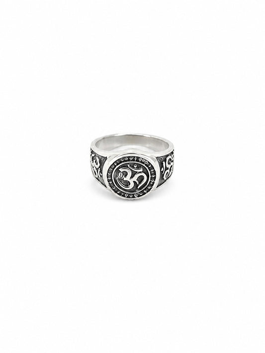 Oxidized Om Signet Ring | Harsh Jewellers