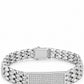 Pavé Link ID Bracelet - 925 Sterling Silver | Harsh Jewellers