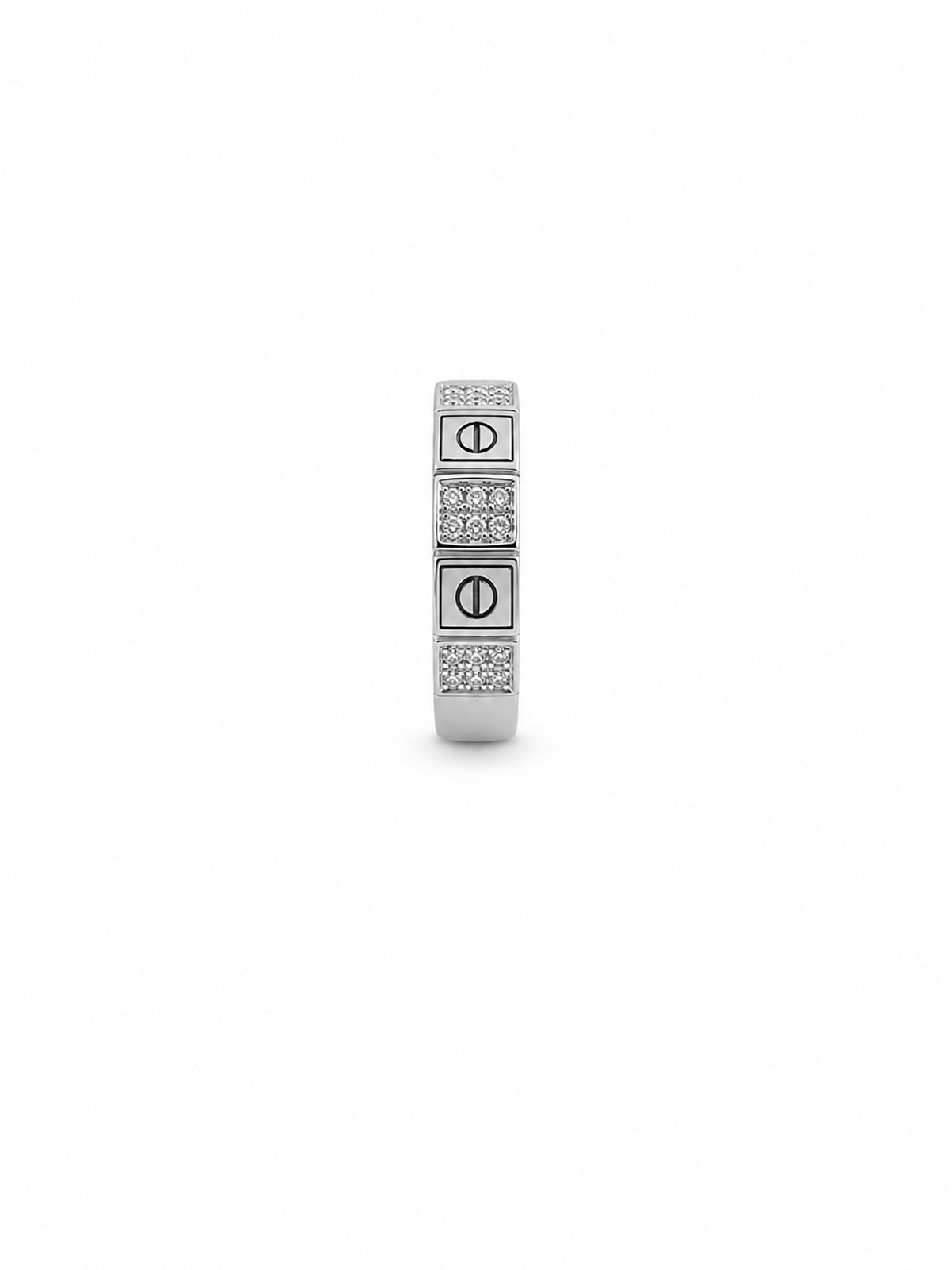 Pave Screw-Motif Band Ring | Harsh Jewellers
