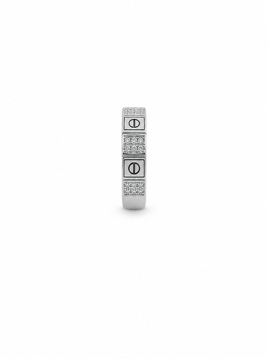 Pave Screw-Motif Band Ring | Harsh Jewellers