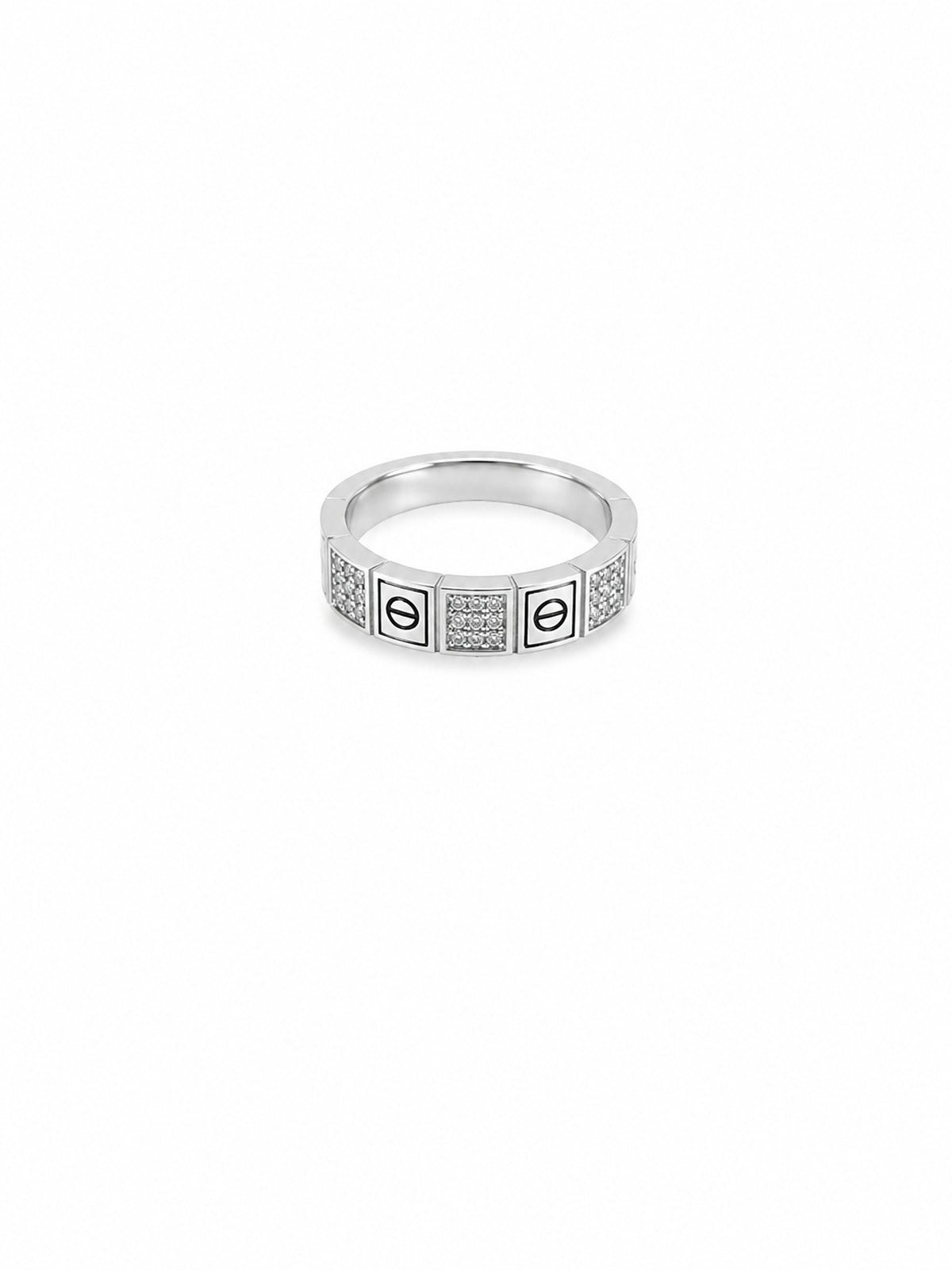 Pave Screw-Motif Band Ring | Harsh Jewellers