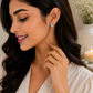 Peacock Huggie Hoop Earrings - sterling silver | Harsh Jewellers