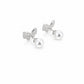 Pearl Bow Stud Earrings - sterling silver | Harsh Jewellers
