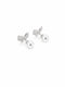 Pearl Bow Stud Earrings - sterling silver | Harsh Jewellers