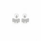 Pearl Bow Stud Earrings - sterling silver | Harsh Jewellers