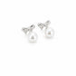 Pearl Bow Stud Earrings - sterling silver | Harsh Jewellers