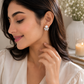Pearl Bow Stud Earrings - sterling silver | Harsh Jewellers