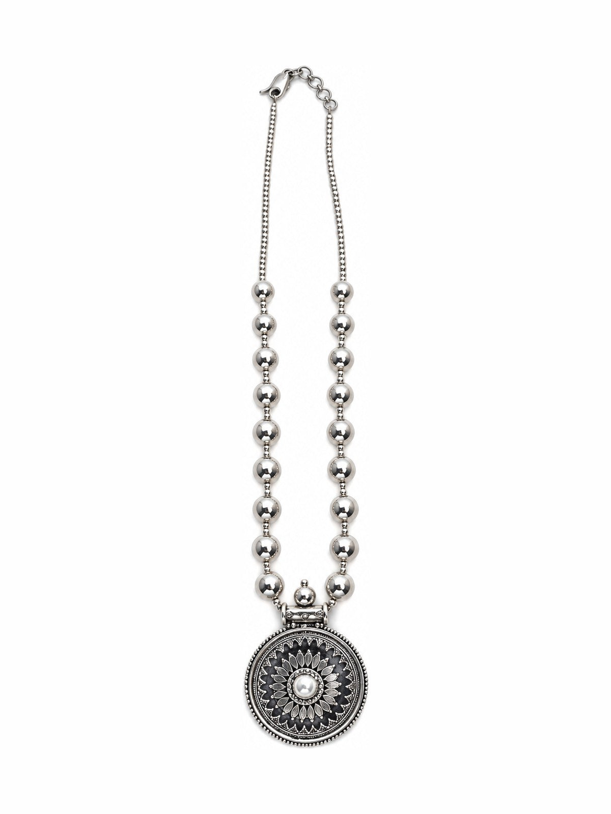 Pearl Mandala Necklace - 925 Sterling Silver | Harsh Jewellers