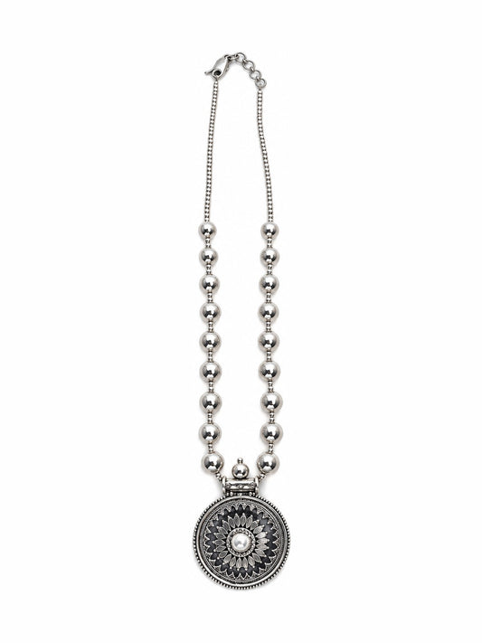 Pearl Mandala Necklace - 925 Sterling Silver | Harsh Jewellers