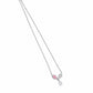 Pink & Crystal Teardrop Chain Pendant - 925 Sterling Silver | Harsh Jewellers