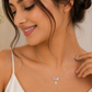 Pink & Crystal Teardrop Chain Pendant - 925 Sterling Silver | Harsh Jewellers