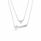 Princess & Eiffel Tower Chain Pendant - 925 Sterling Silver | Harsh Jewellers