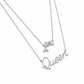 Queen & Dolphin Dual Chain Pendant - 925 Sterling Silver | Harsh Jewellers