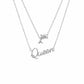 Queen & Dolphin Dual Chain Pendant - 925 Sterling Silver | Harsh Jewellers
