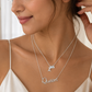 Queen & Dolphin Dual Chain Pendant - 925 Sterling Silver | Harsh Jewellers
