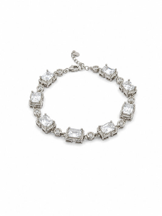 Rectangular Crystal Link Bracelet -  | Harsh Jewellers