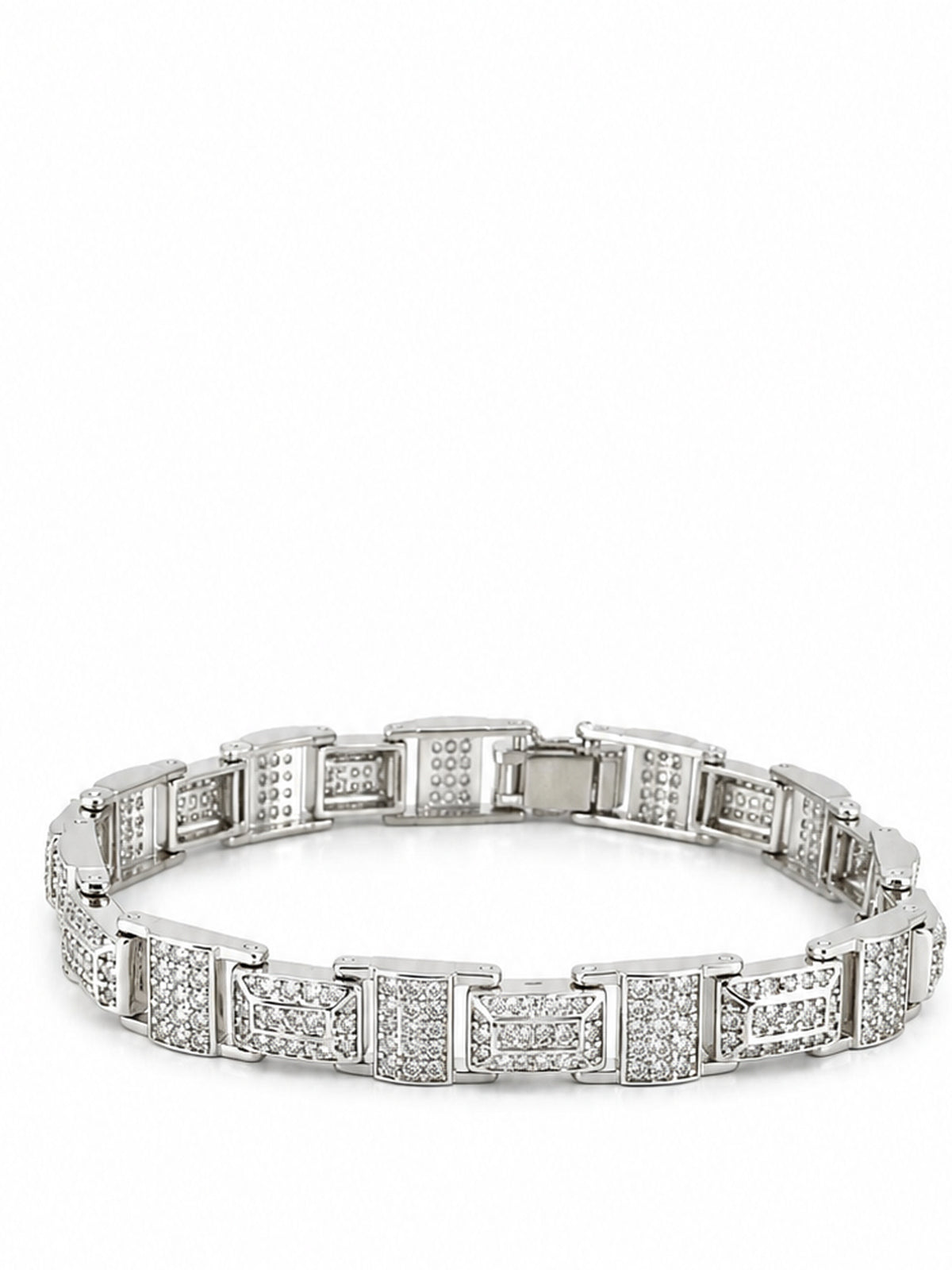 Rectangular Link Bracelet - 925 Sterling Silver | Harsh Jewellers