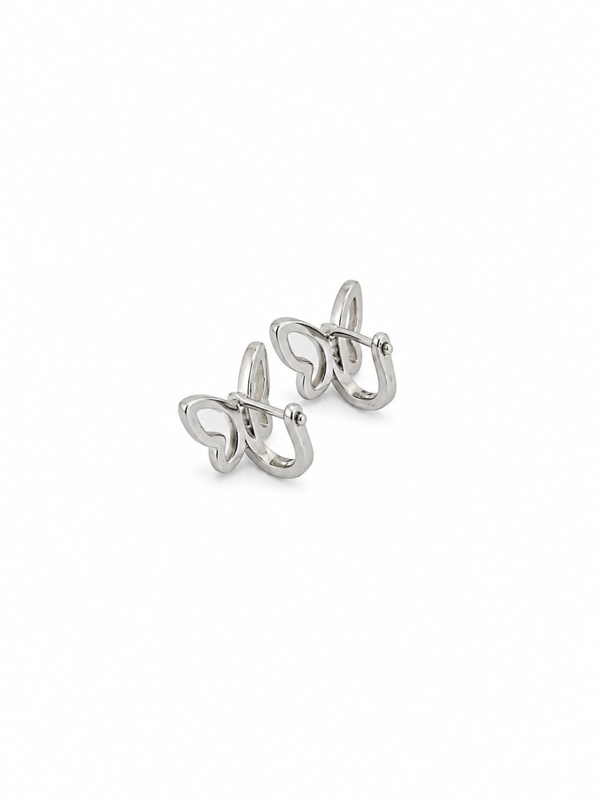 Rose Gold Butterfly Mother of Pearl Earrings - sterling silver | Harsh Jewellers