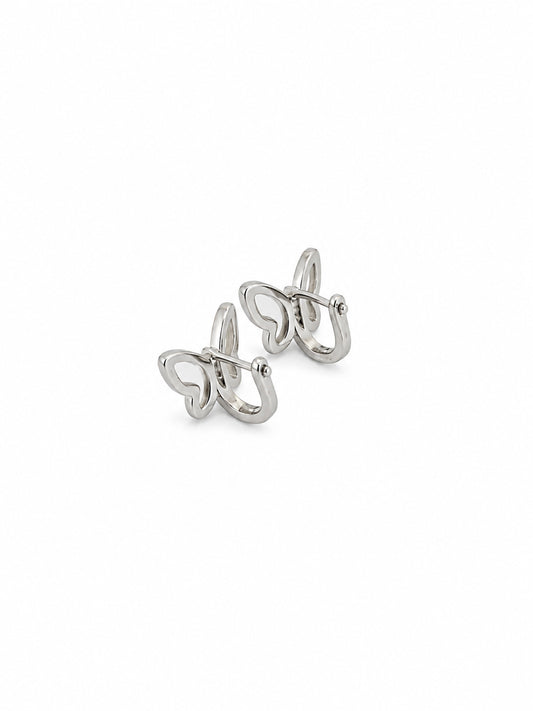 Rose Gold Butterfly Mother of Pearl Earrings - sterling silver | Harsh Jewellers
