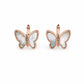 Rose Gold Butterfly Mother of Pearl Earrings - sterling silver | Harsh Jewellers