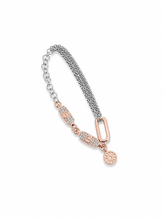 Rose Gold Multi-Chain Charm Bracelet -  | Harsh Jewellers