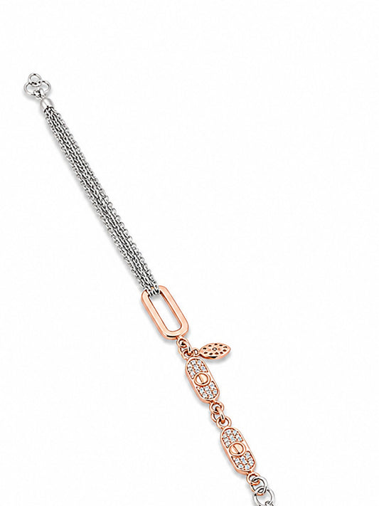 Rose Gold Multi-Chain Charm Bracelet -  | Harsh Jewellers