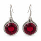 Ruby Dew Drop Earrings - 925 Sterling Silver | Harsh Jewellers