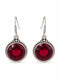Ruby Dew Drop Earrings - 925 Sterling Silver | Harsh Jewellers